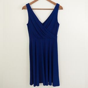 Isaac Mizrahi Faux Wrap Dress Navy Size 8
